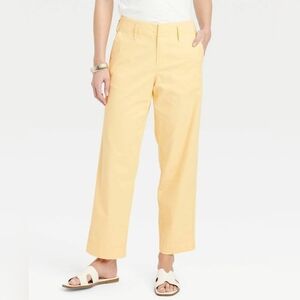 A New Day Women's High-Rise Straight Ankle Chino Pants, Size 8 - Yellow